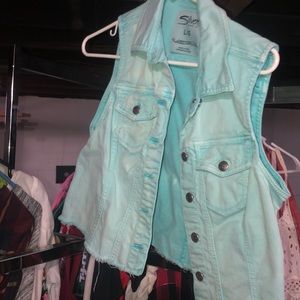 Silver faded wash vest